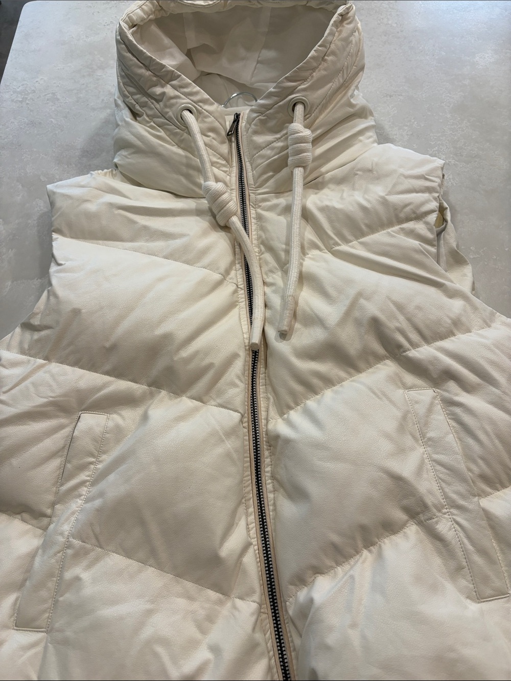 Luminary leather like vest